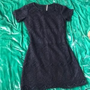 Free People Black Lace Dress